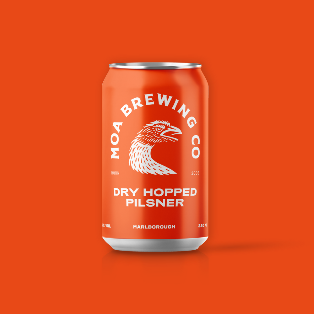 Moa Dry Hopped Pilsner 4.8% 24 x 330ml cans